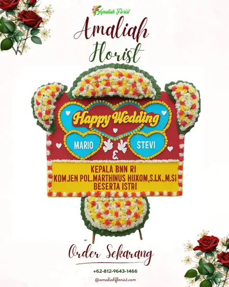 Papan Bunga Pernikahan Salakadomas